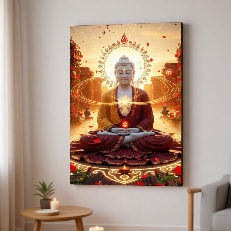 Interior Design Zen - Modern Oriental Buddha Wall Art Canvas