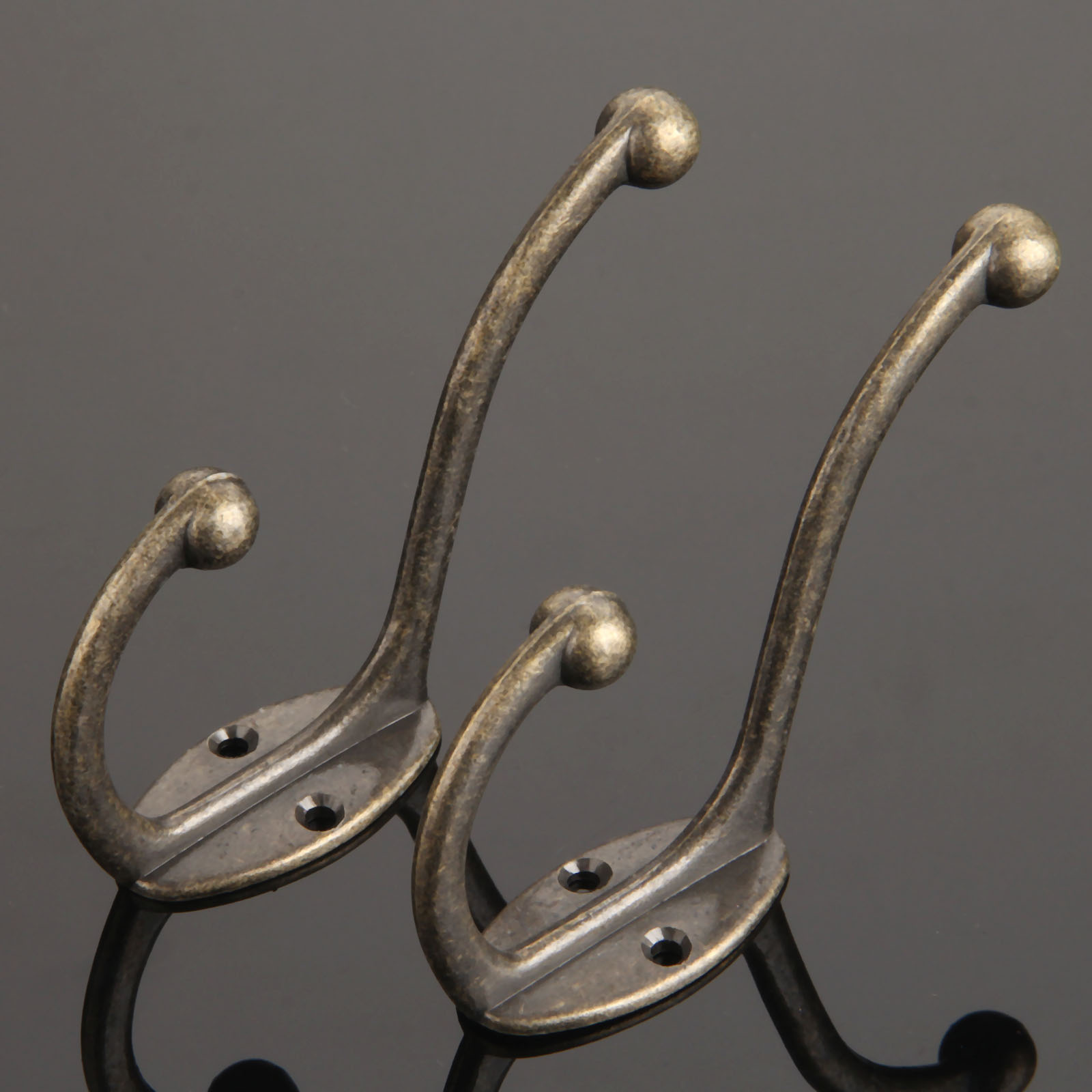 Antique Brass Hook - 2Pcs Kitchen Bathroom Vintage Bronze Single