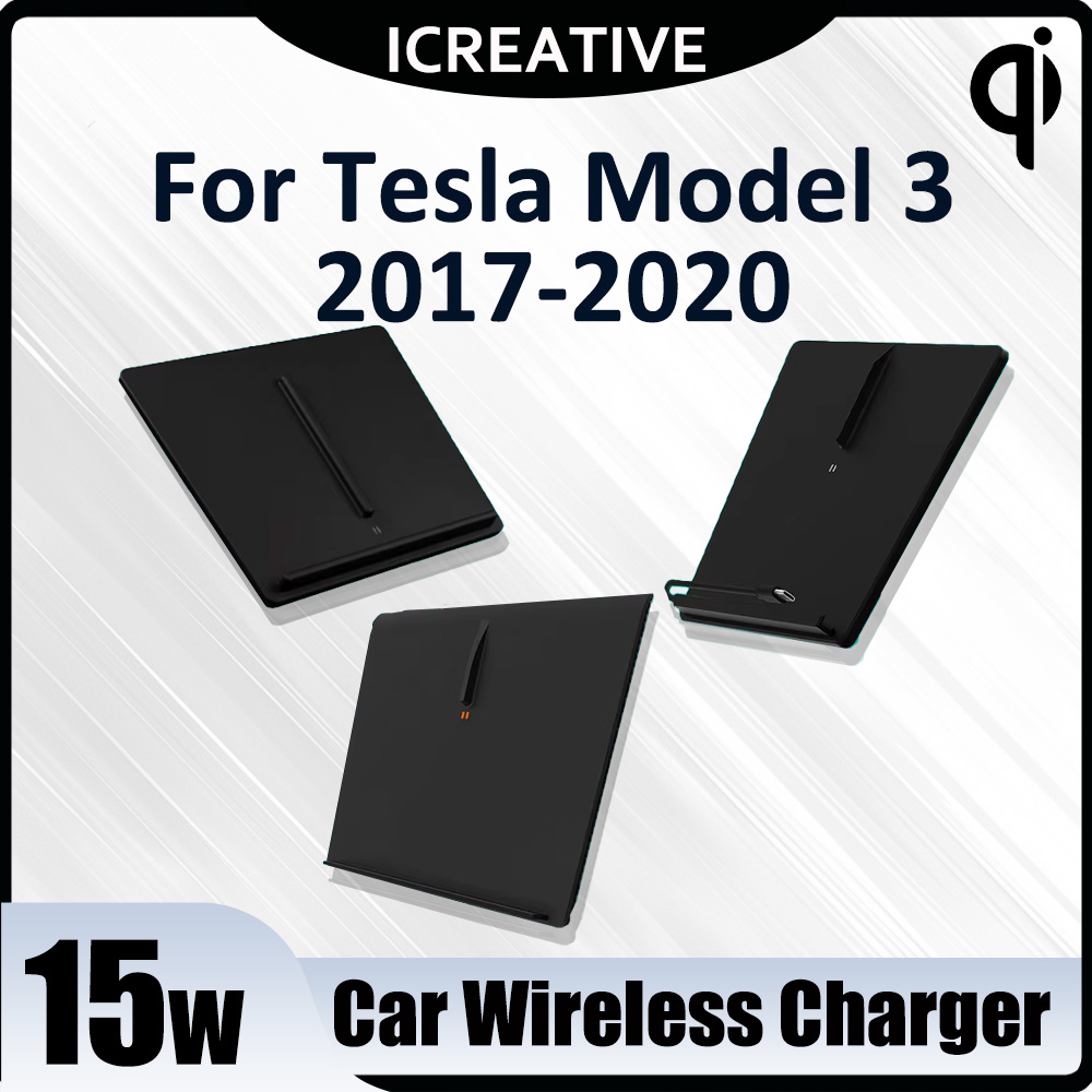 Wireless Car Charger for Tesla - đánh giá và giá Interior Design Mockup
