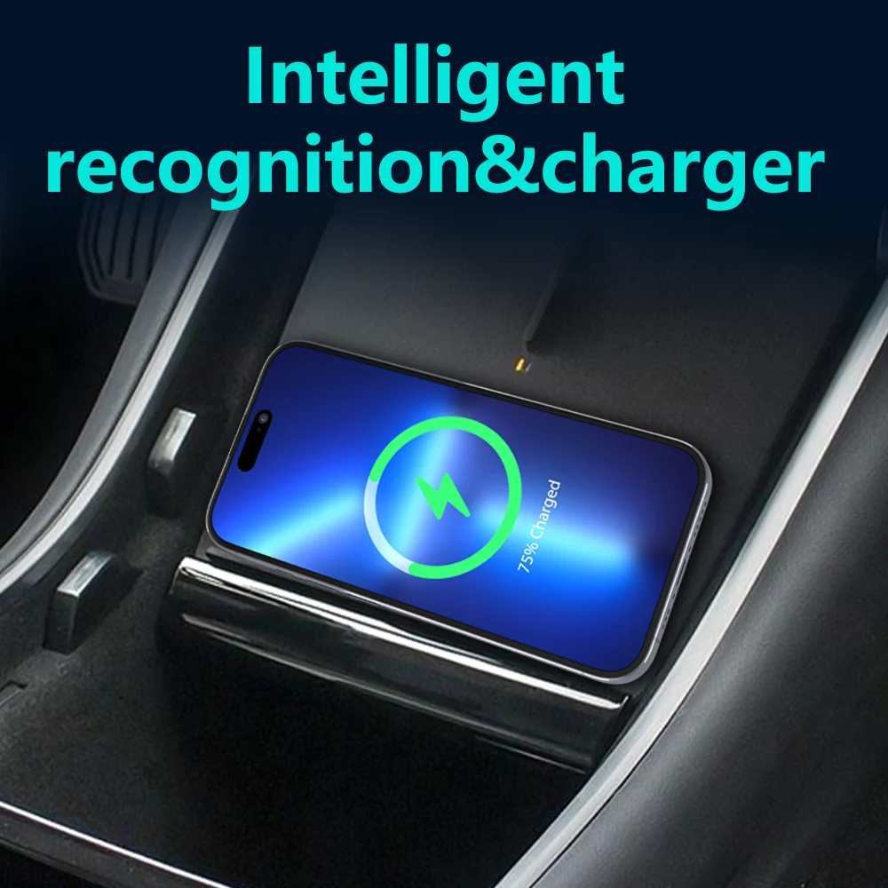 Wireless Car Charger for Tesla - đánh giá và giá Interior Design Mockup