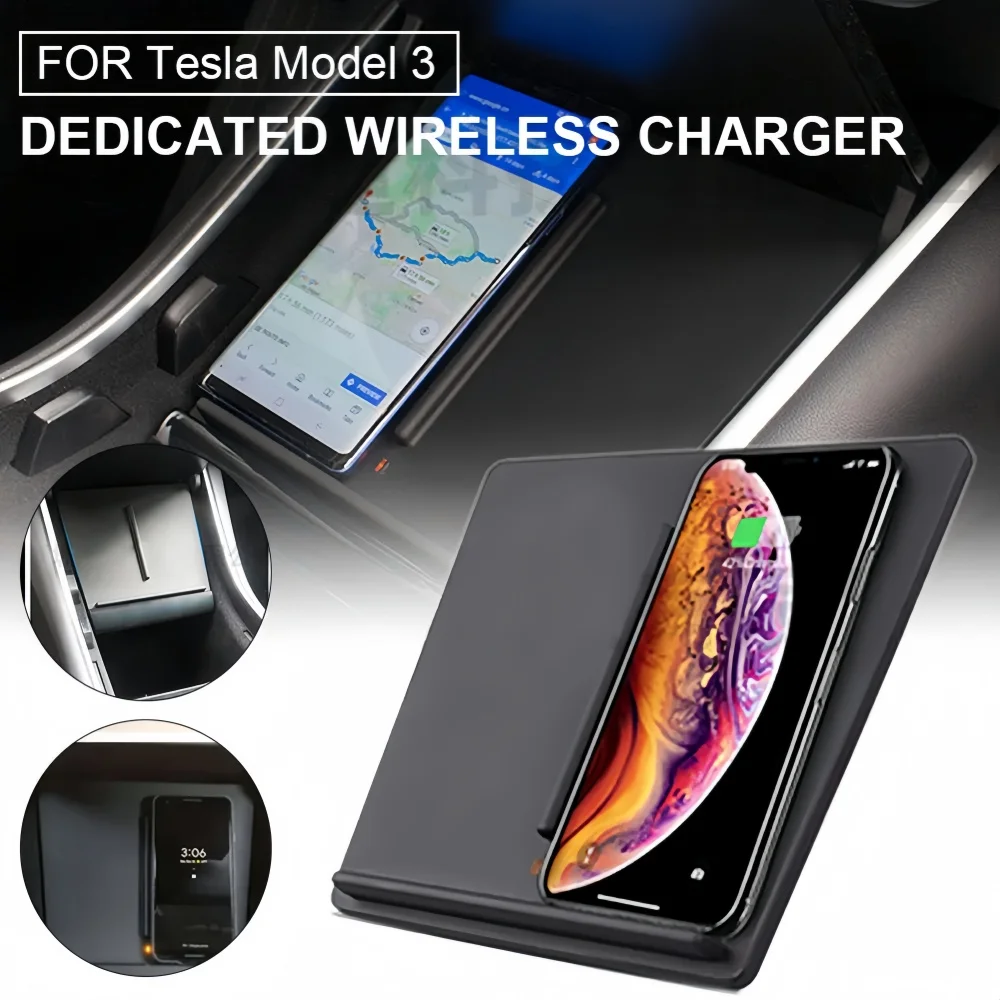Wireless Car Charger for Tesla - đánh giá và giá Interior Design Mockup
