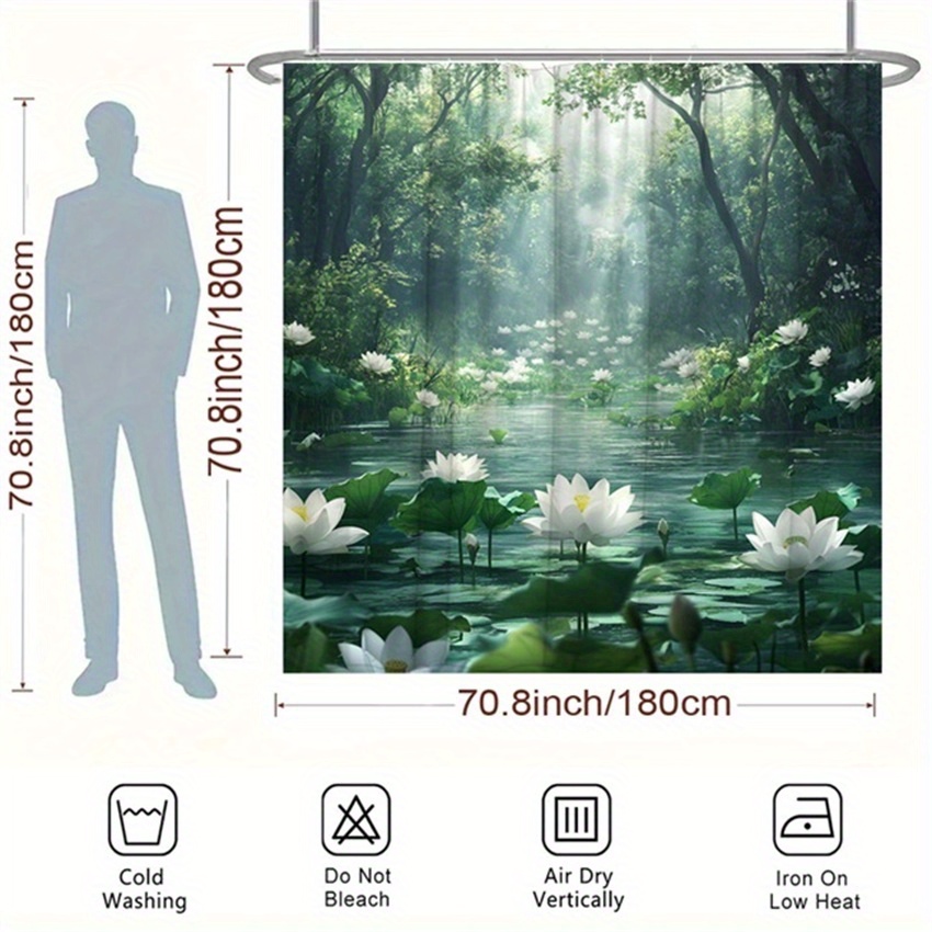 Lotus Forest Shower Curtain Po - đánh giá và giá Interior Design Zen