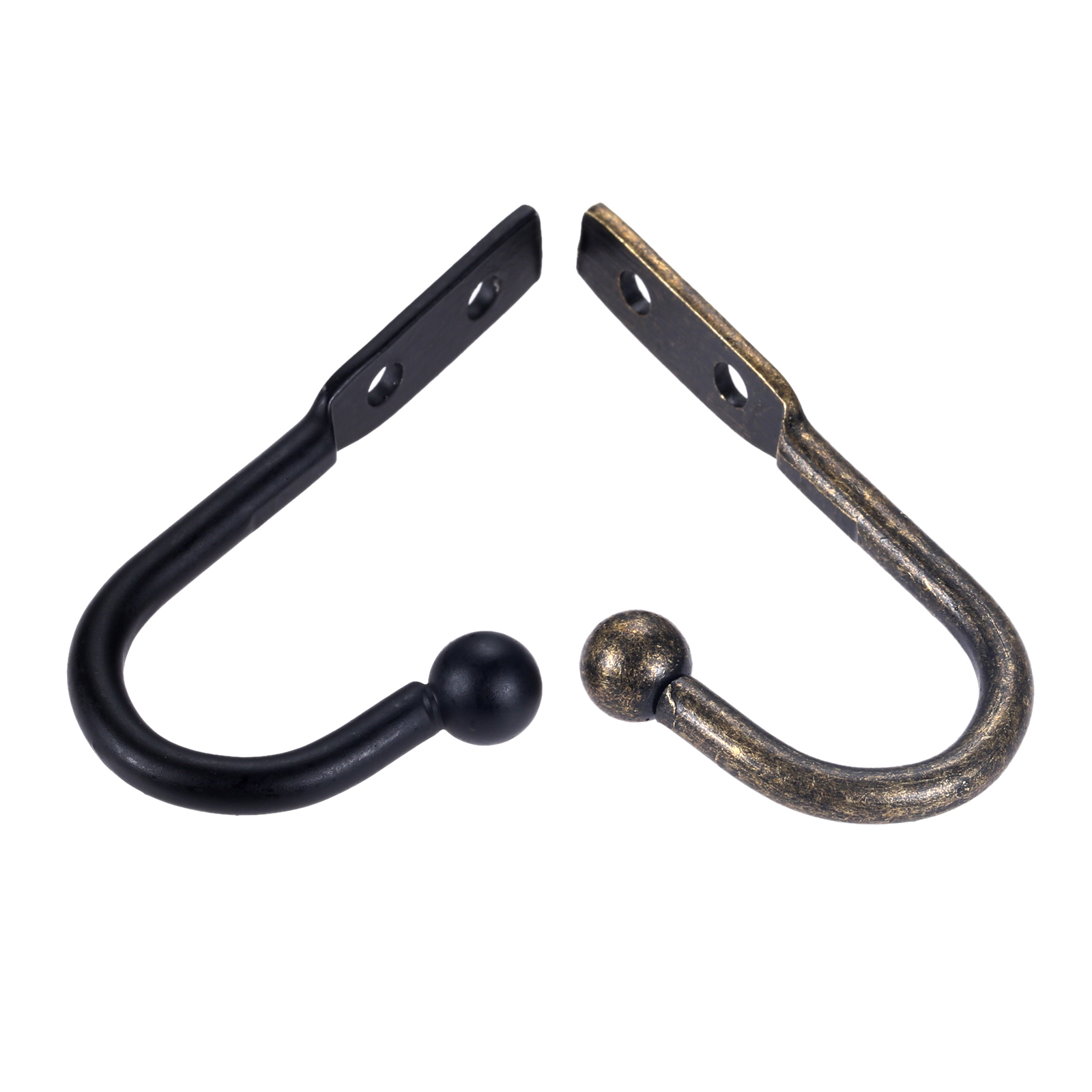 Bộ 5 Vintage Đen/Đồng Cổ Móc D - đánh giá và giá Antique Brass Hook