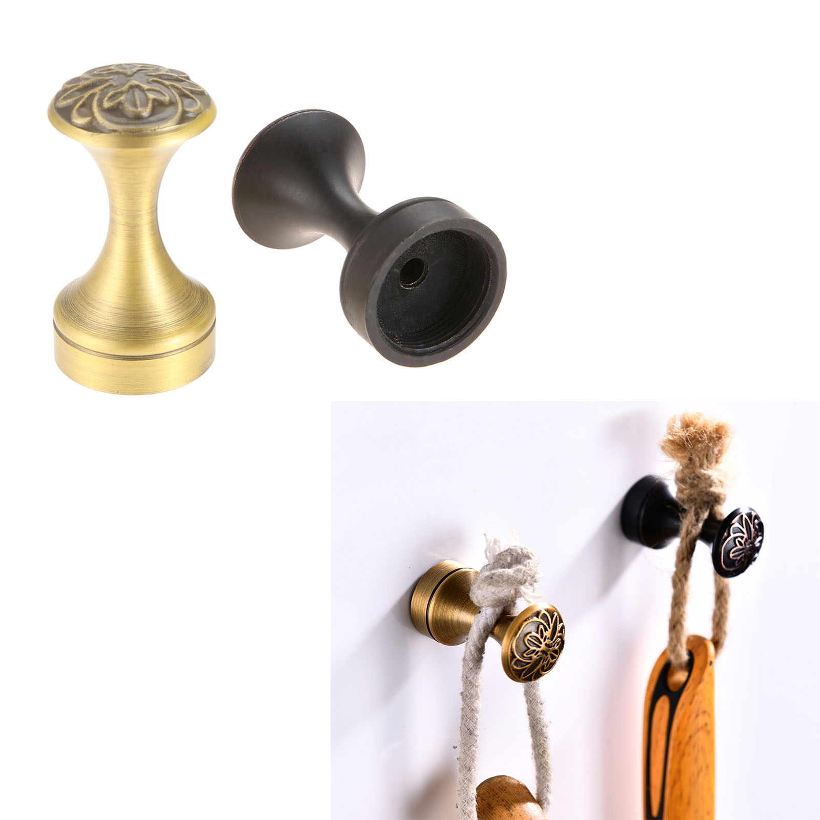 1pc Vintage Wall Mounted Hook  - đánh giá và giá Antique Brass Hook