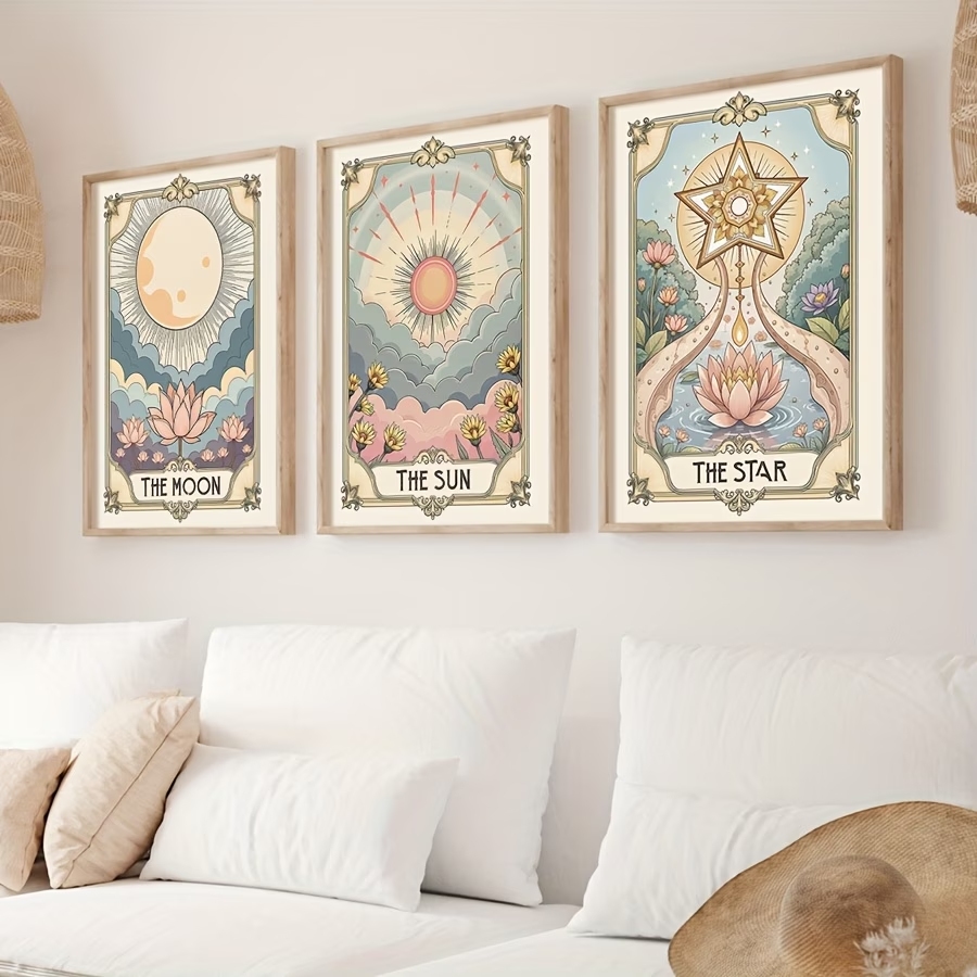 Modern Boho Tarot Sun And Moon - đánh giá và giá Interior Design Living Room