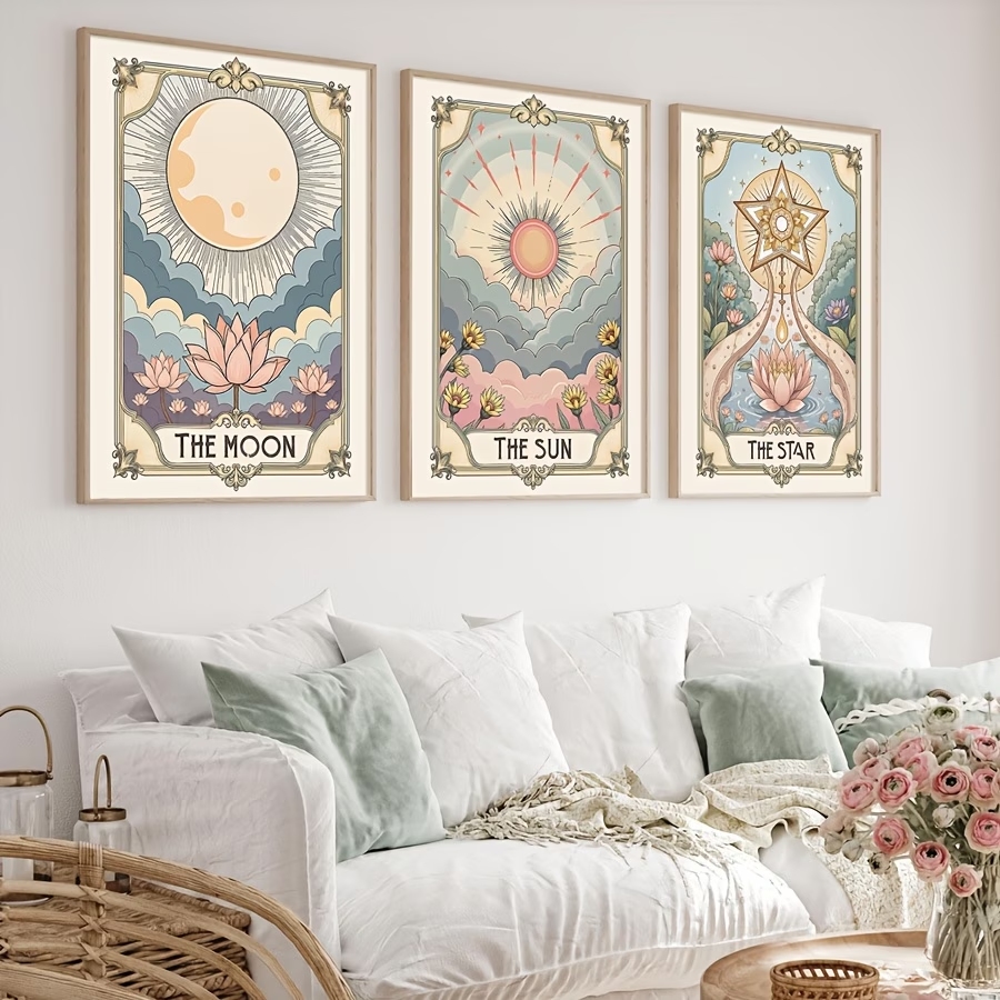Modern Boho Tarot Sun And Moon - đánh giá và giá Interior Design Living Room