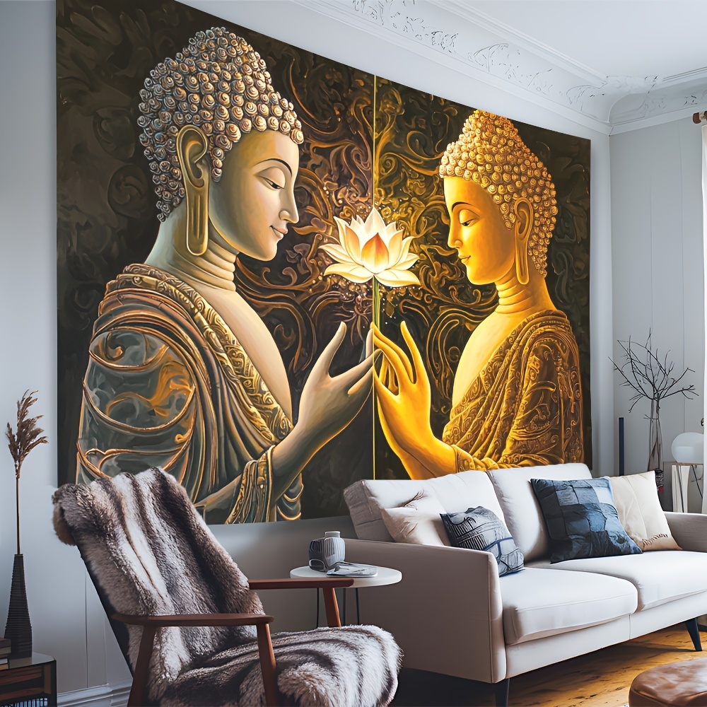 Buddha Lotus Wall Tapestry Spi - đánh giá và giá Interior Design Zen