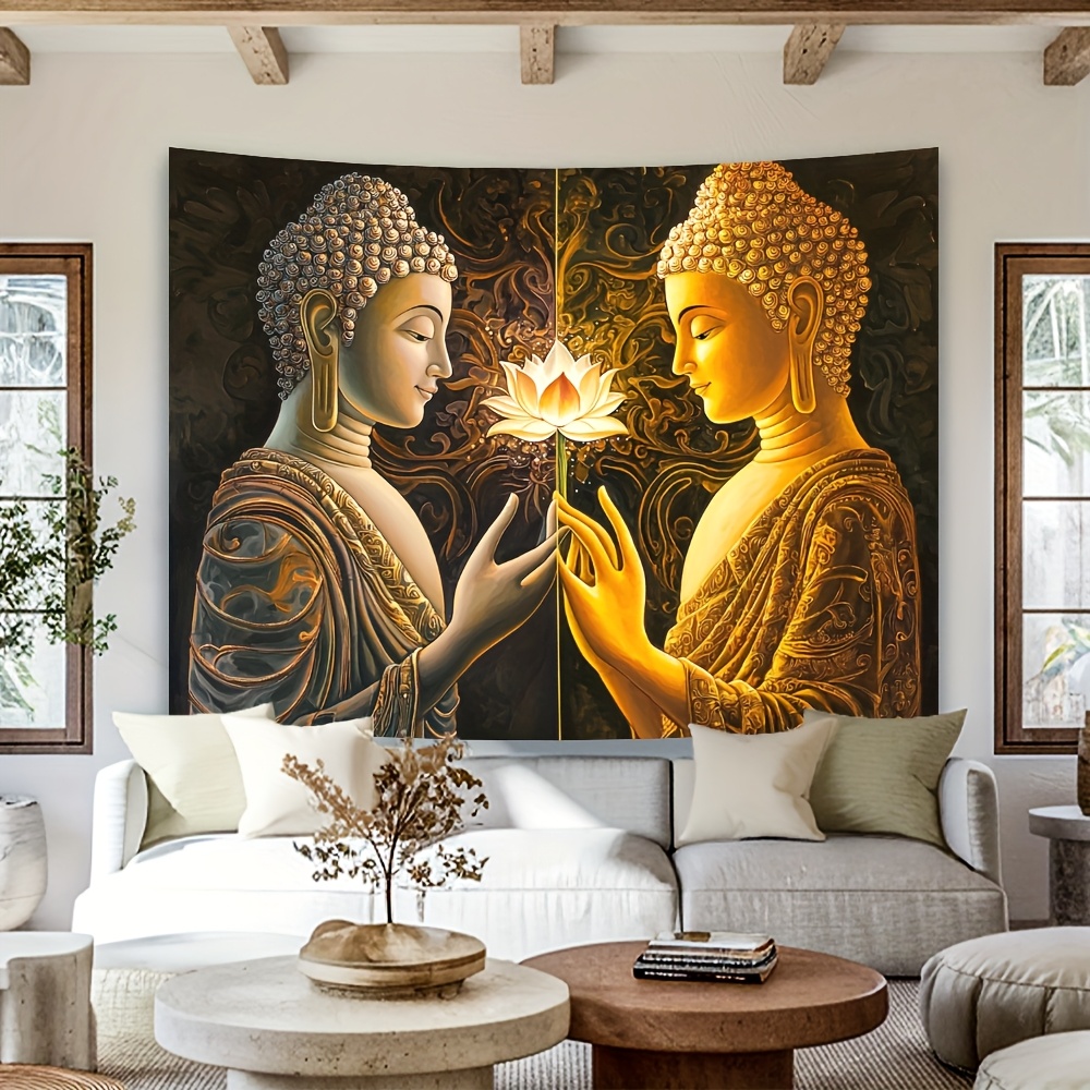 Buddha Lotus Wall Tapestry Spi - đánh giá và giá Interior Design Zen