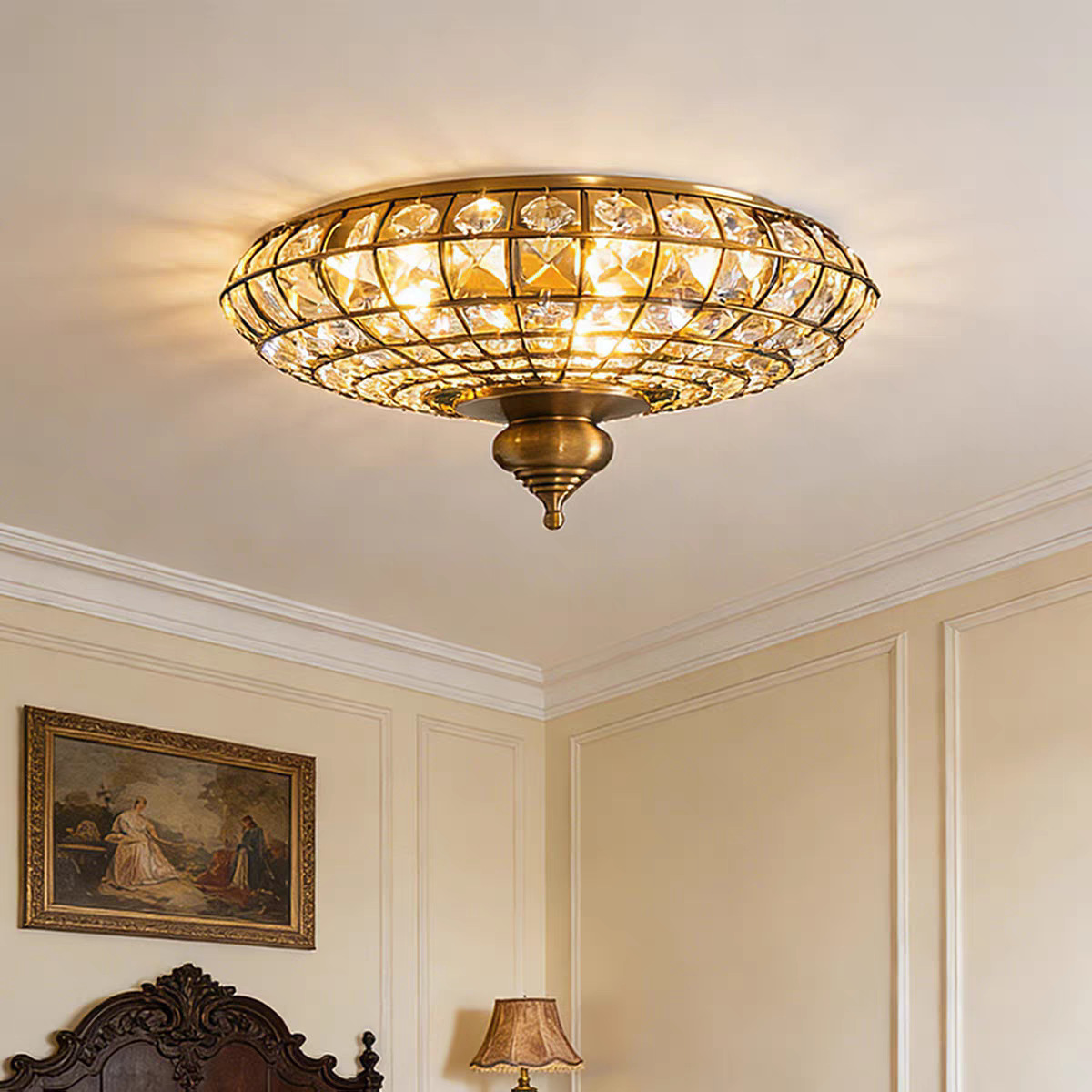 American-style Crystal LED Cei - đánh giá và giá Interior Design Luxury Living Room