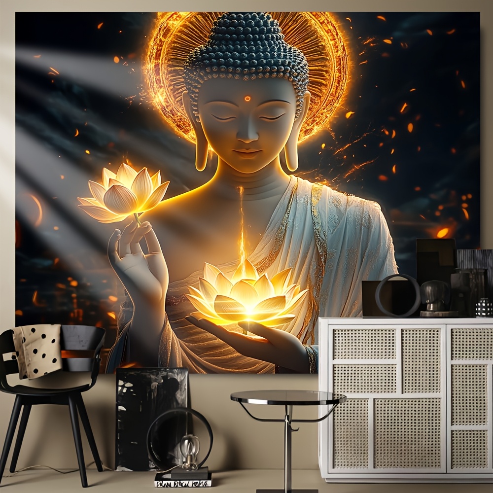 Buddha with Lotus Flower Wall  - đánh giá và giá Interior Design Zen