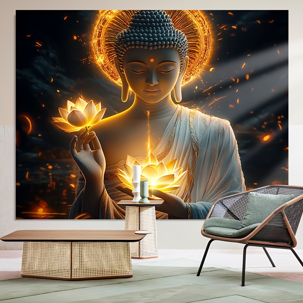 Buddha with Lotus Flower Wall  - đánh giá và giá Interior Design Zen