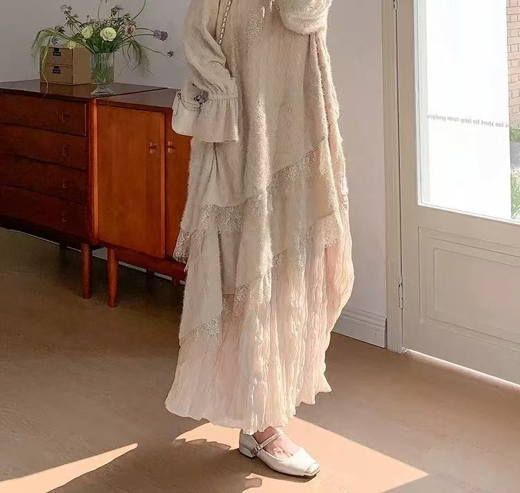 Knitted Jacquard Pleated Dress - đánh giá và giá Interior Design Xl