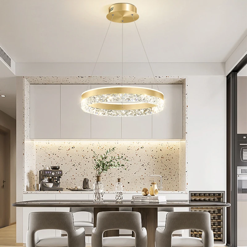 Modern Luxury Crystal LED Pend - đánh giá và giá Interior Design Luxury Living Room