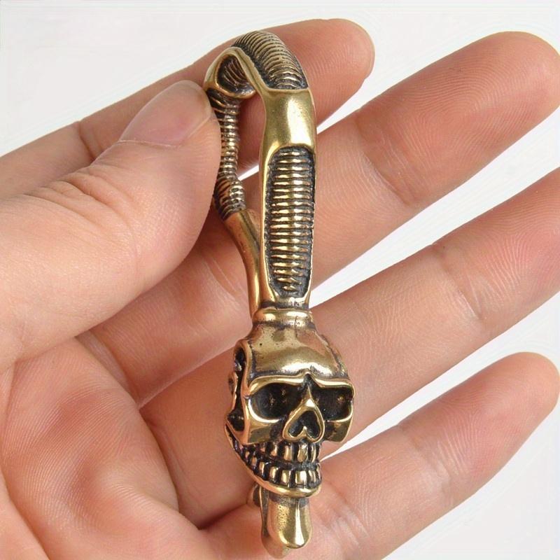 1Pc Solid Brass Keychain Skull - đánh giá và giá Antique Brass Hook