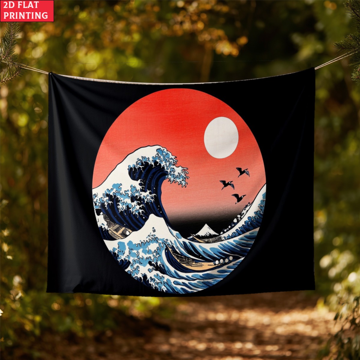 unframed Japanese Wave Sunset  - đánh giá và giá Interior Design Zen